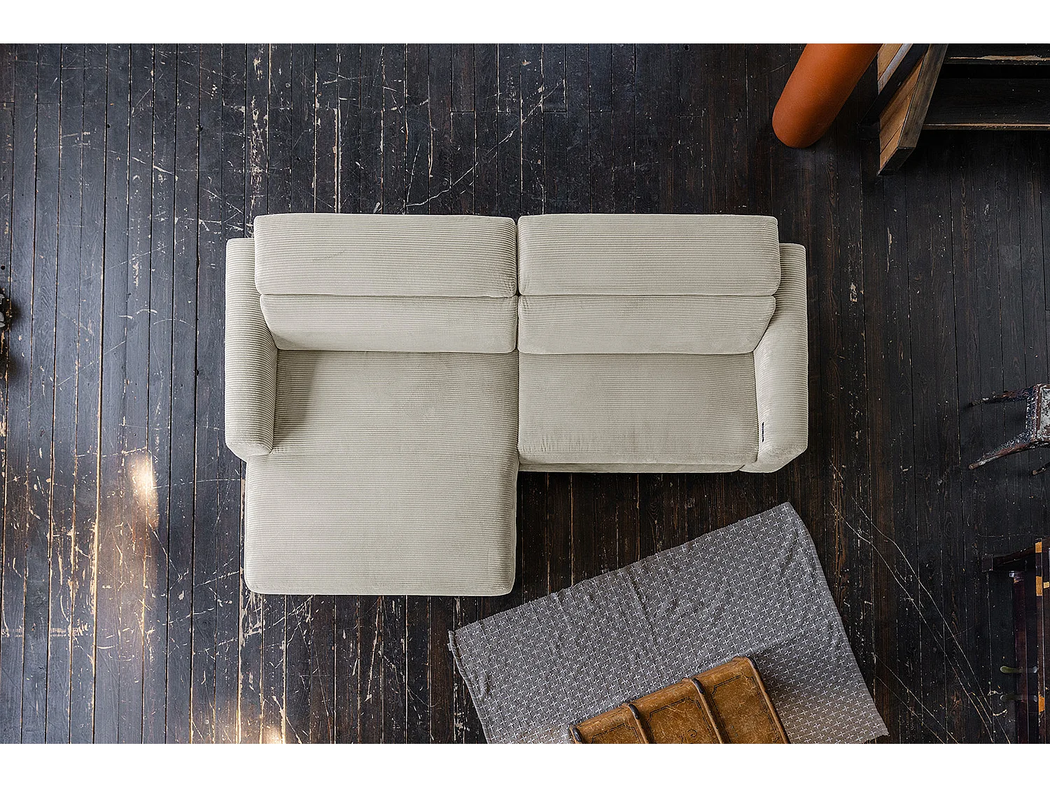 Hoekbank - Crème wit Koord - LAISKA