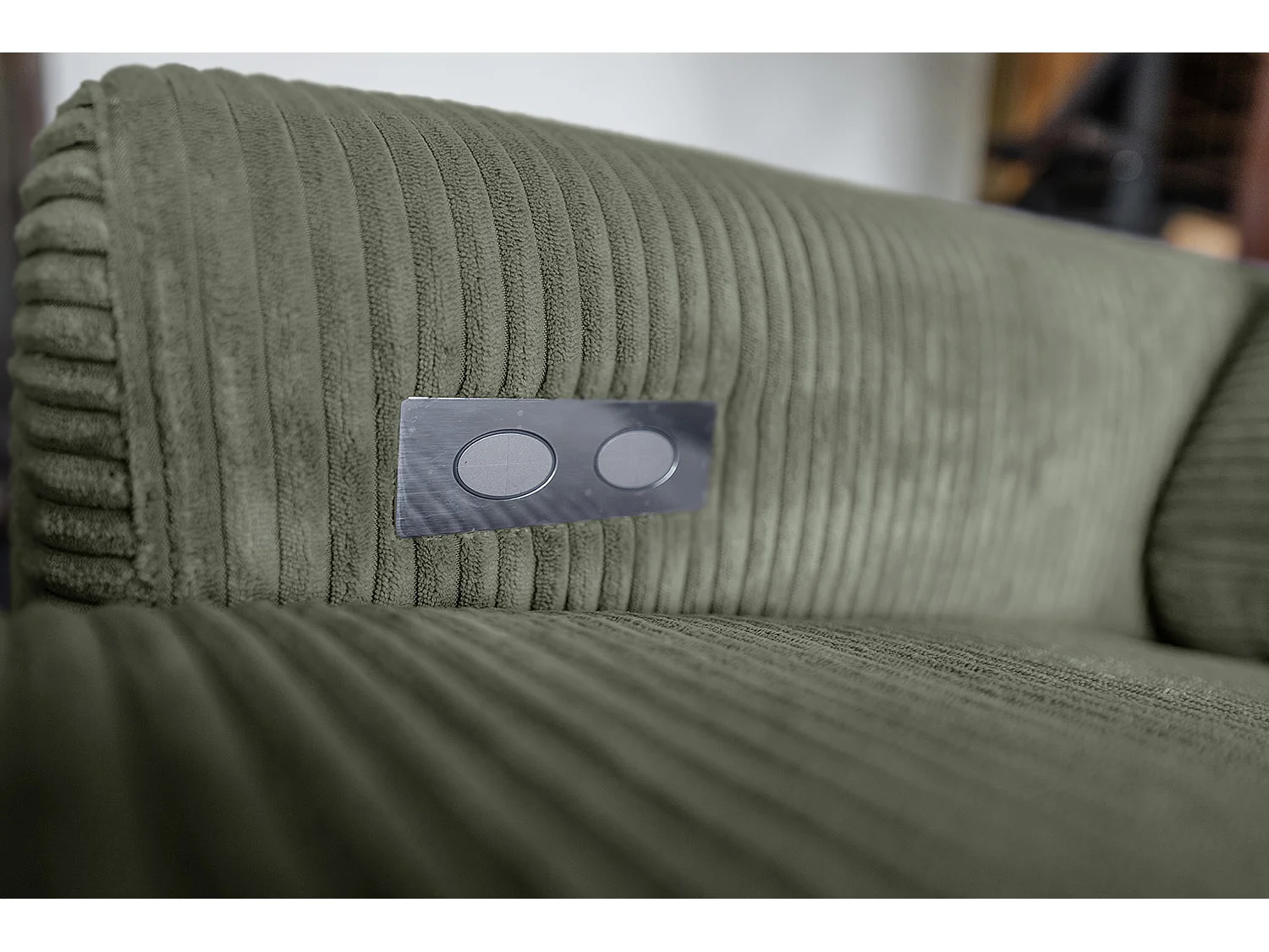 Ecksofa - Grün Cord - LAISKA