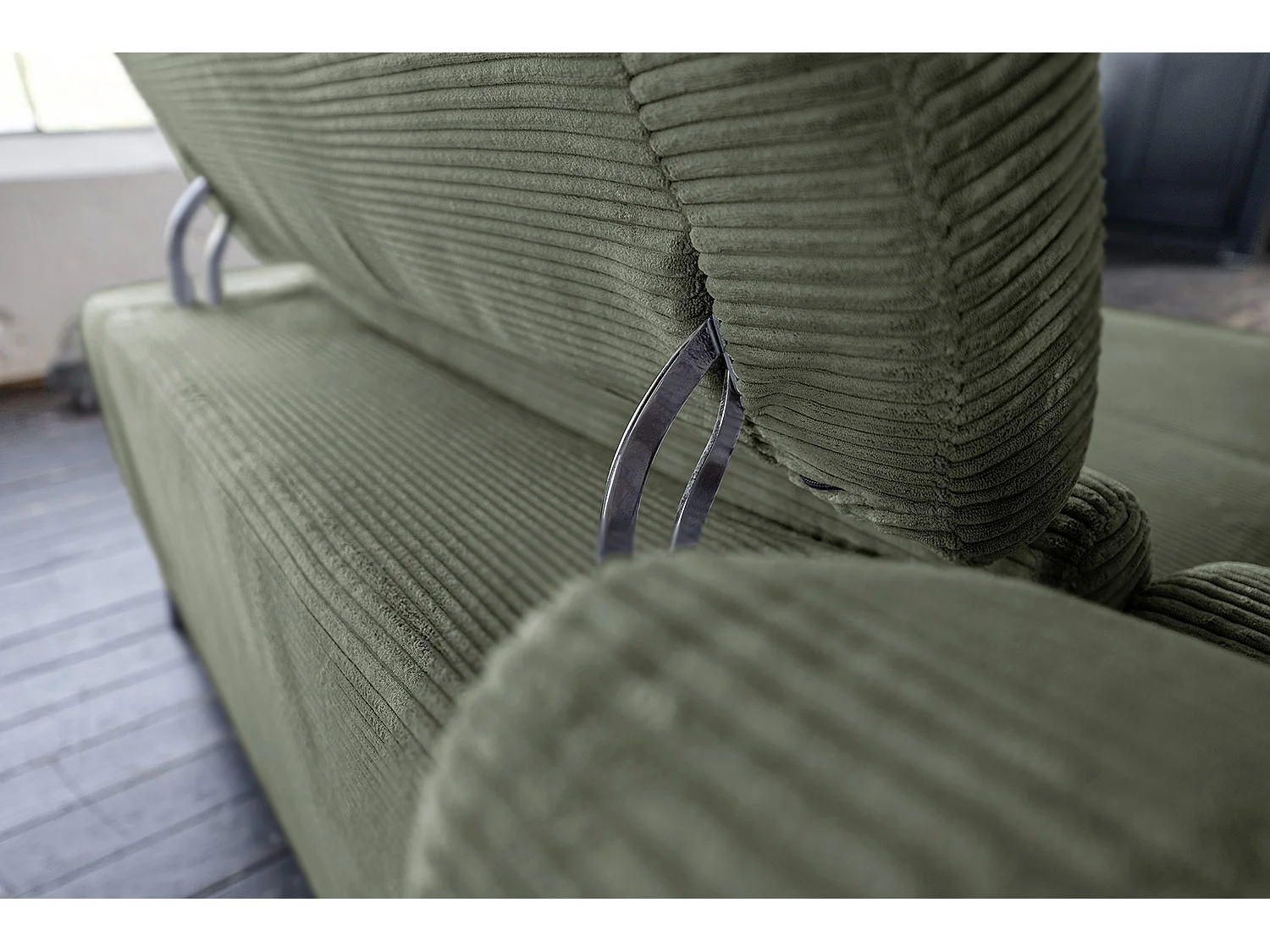 Ecksofa - Grün Cord - LAISKA