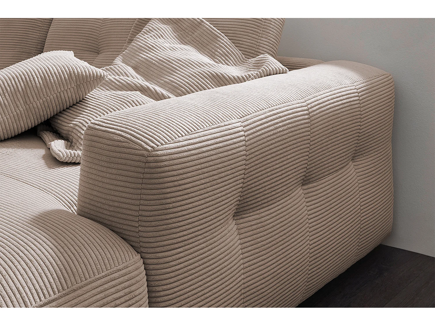 Ecksofa - Taupe Cord - MIKA
