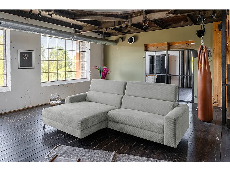 Hoekbank - Lichtgrijs Koord - LAISKA