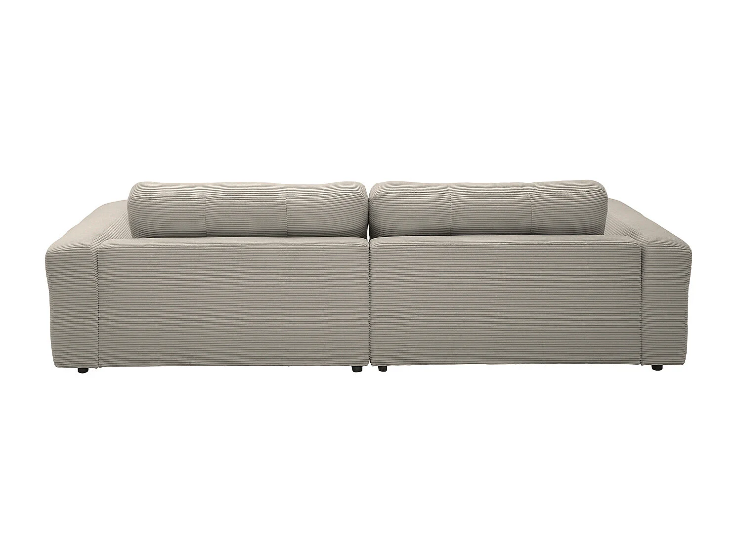 Ecksofa - Steingrau Cord - MIKA