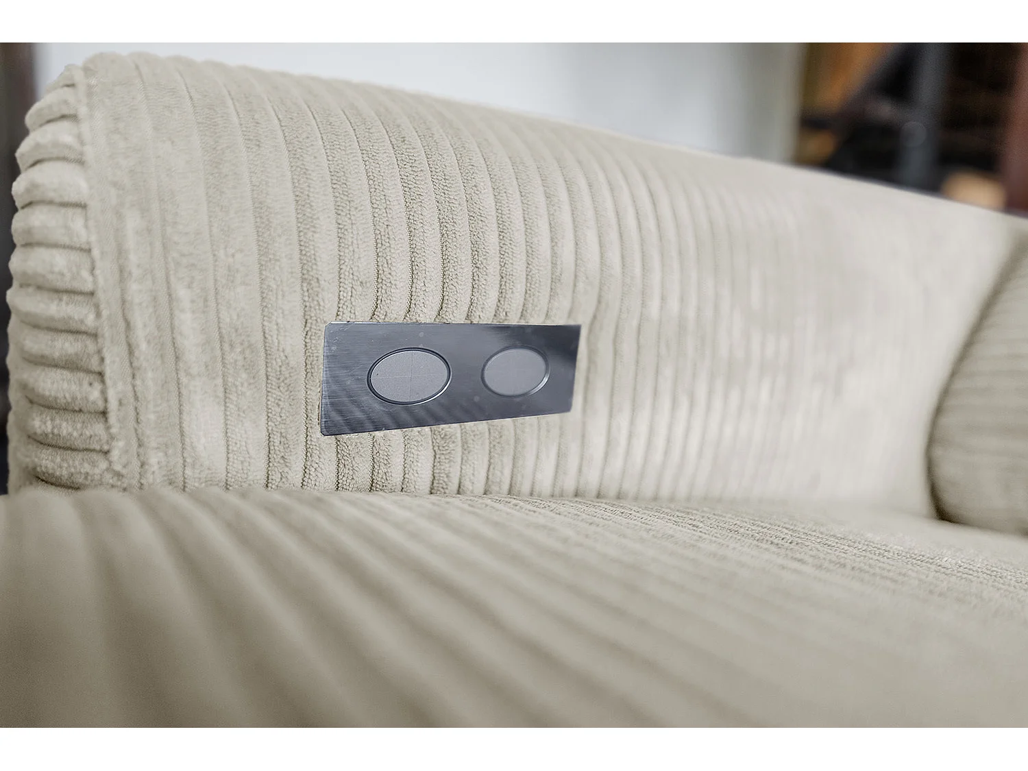 Sofá esquinero - blanco crema Pana - LAISKA