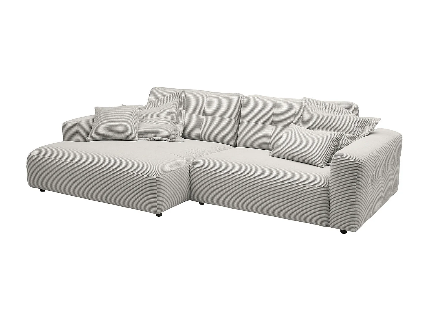 Canapé - gris clair Velours côtelé - MIKA