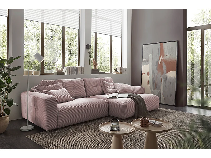 Ecksofa - Pink Cord - MIKA
