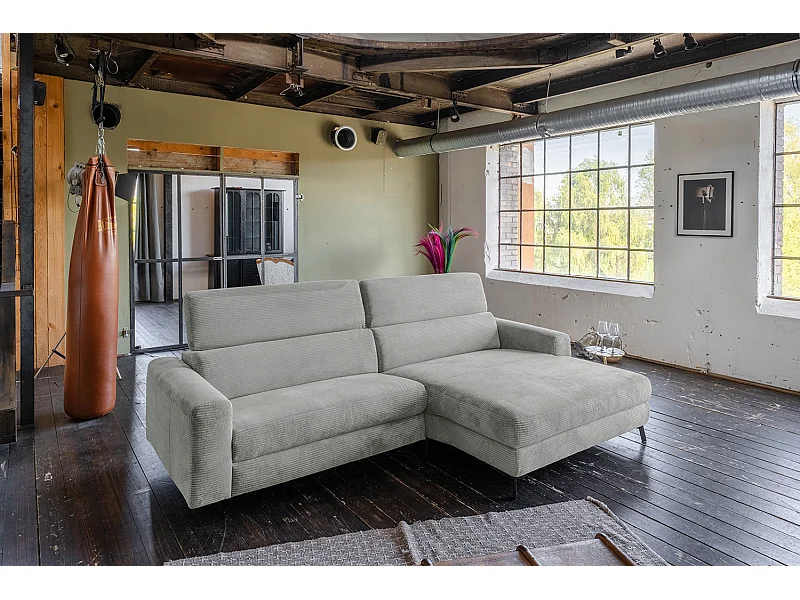 Sofá esquinero - gris claro Pana - LAISKA