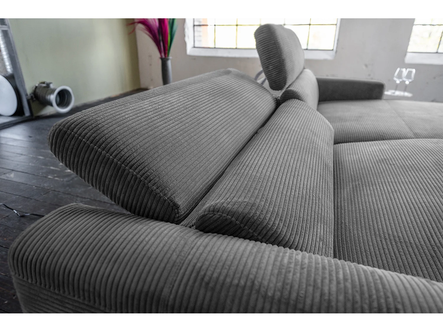 Hoekbank - Grijs Koord - LAISKA