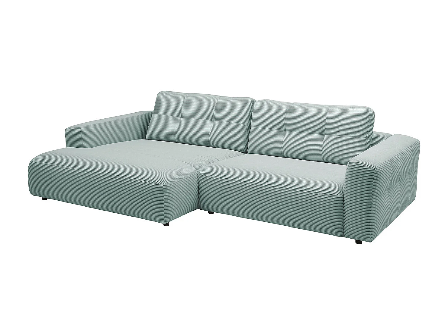 Ecksofa - Hellblau Cord - MIKA