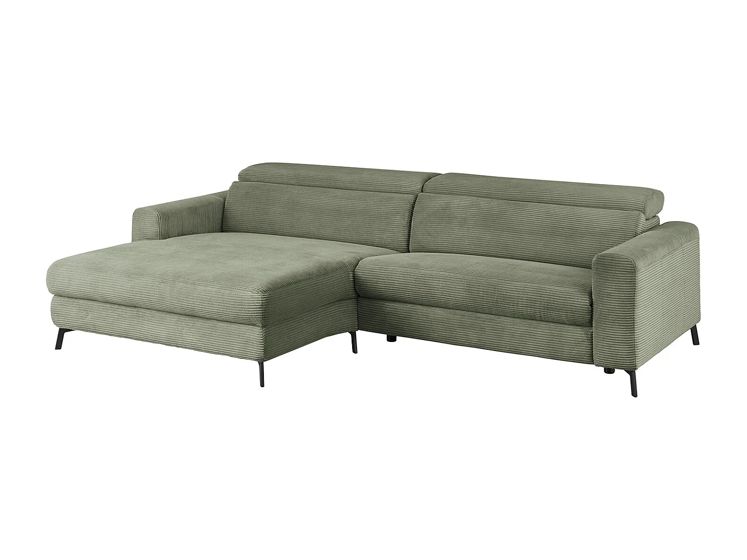 Ecksofa - Grün Cord - LAISKA