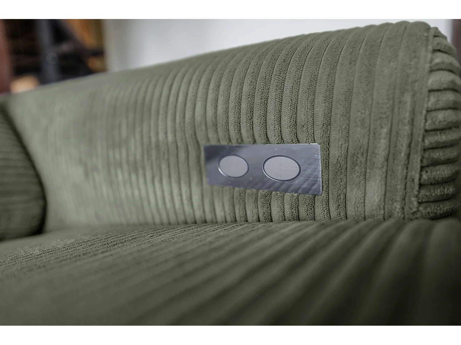 Ecksofa - Grün Cord - LAISKA