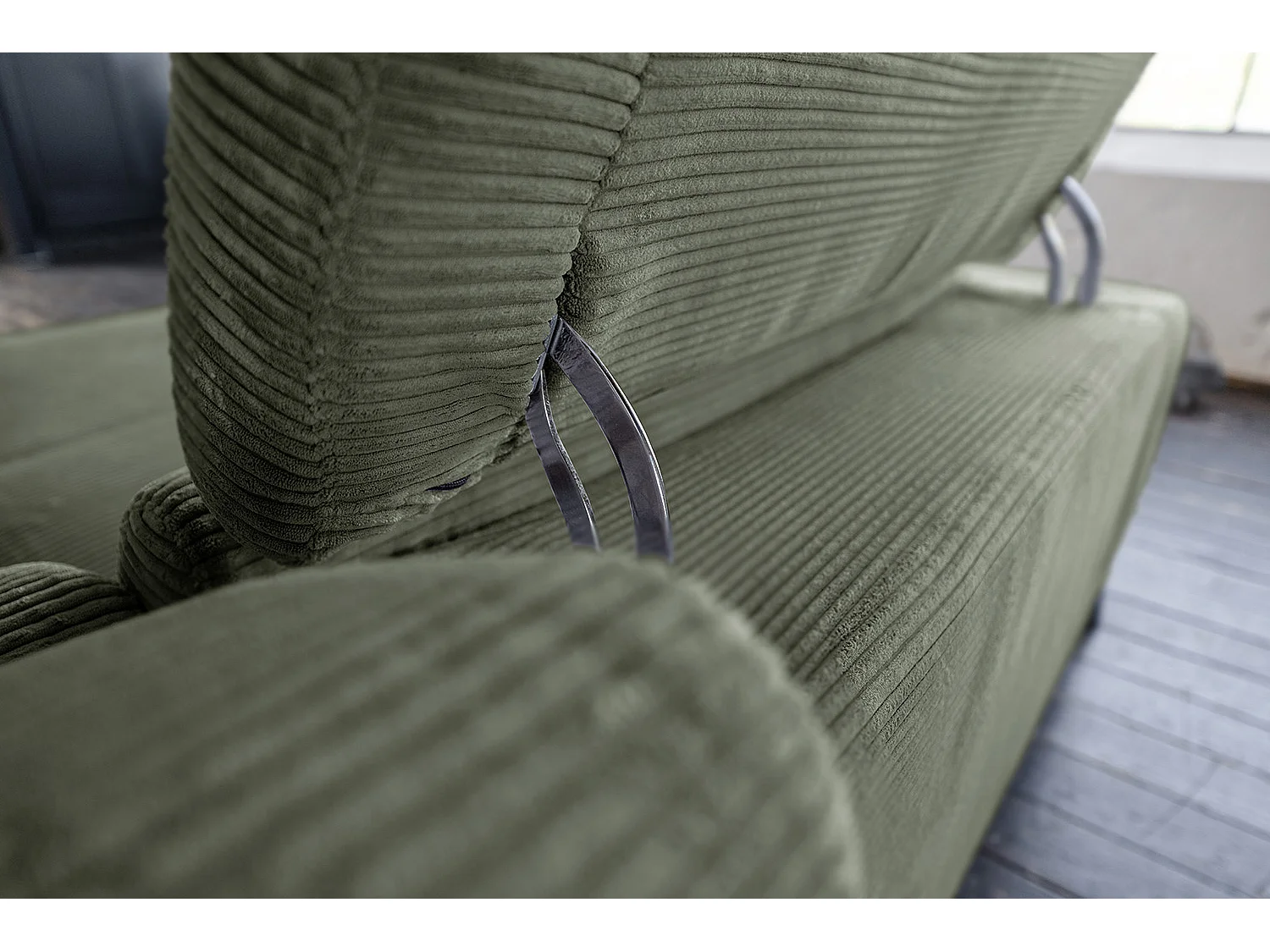 Ecksofa - Grün Cord - LAISKA