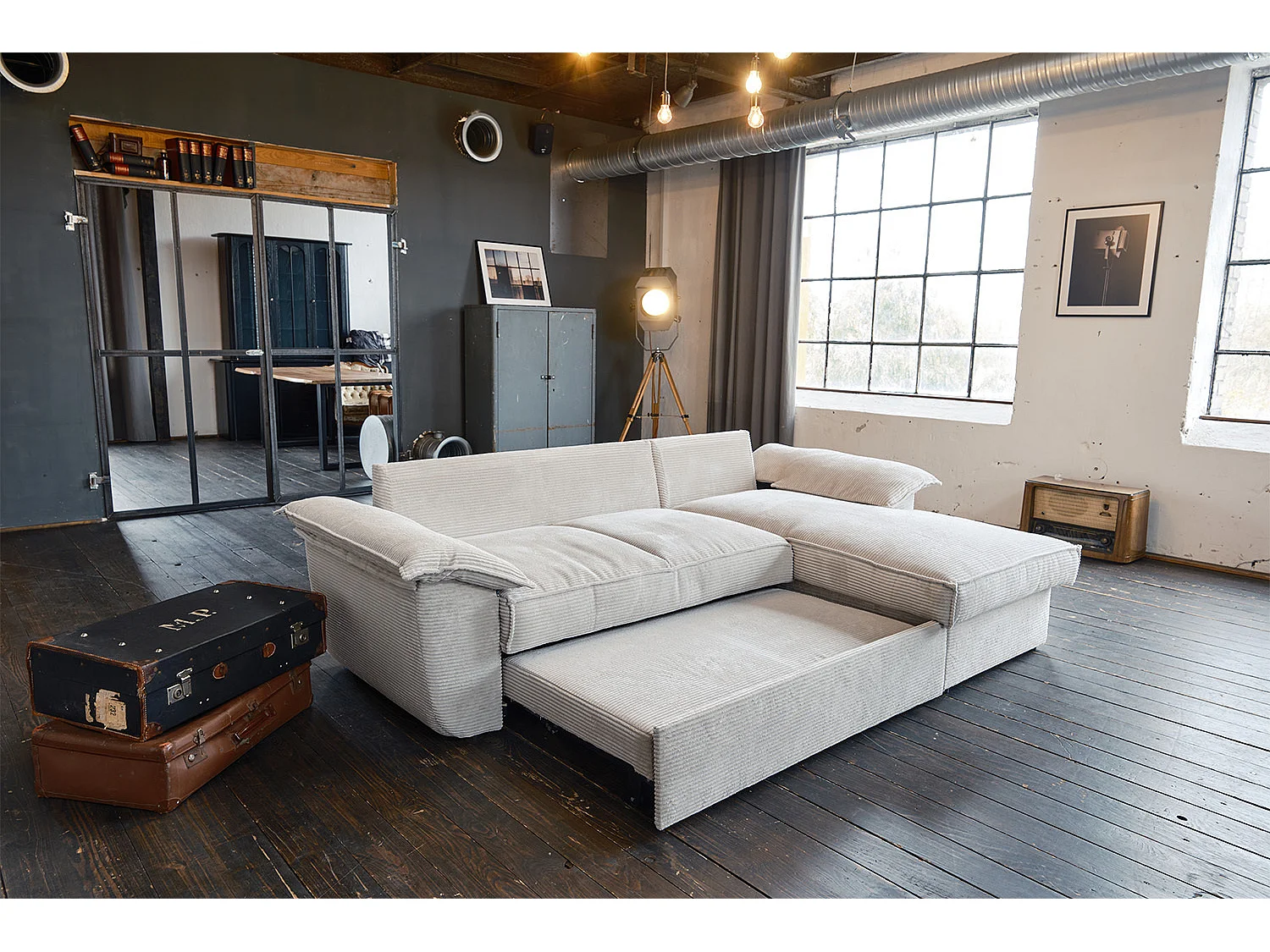 Canapé - blanc Velours côtelé - ASOKA