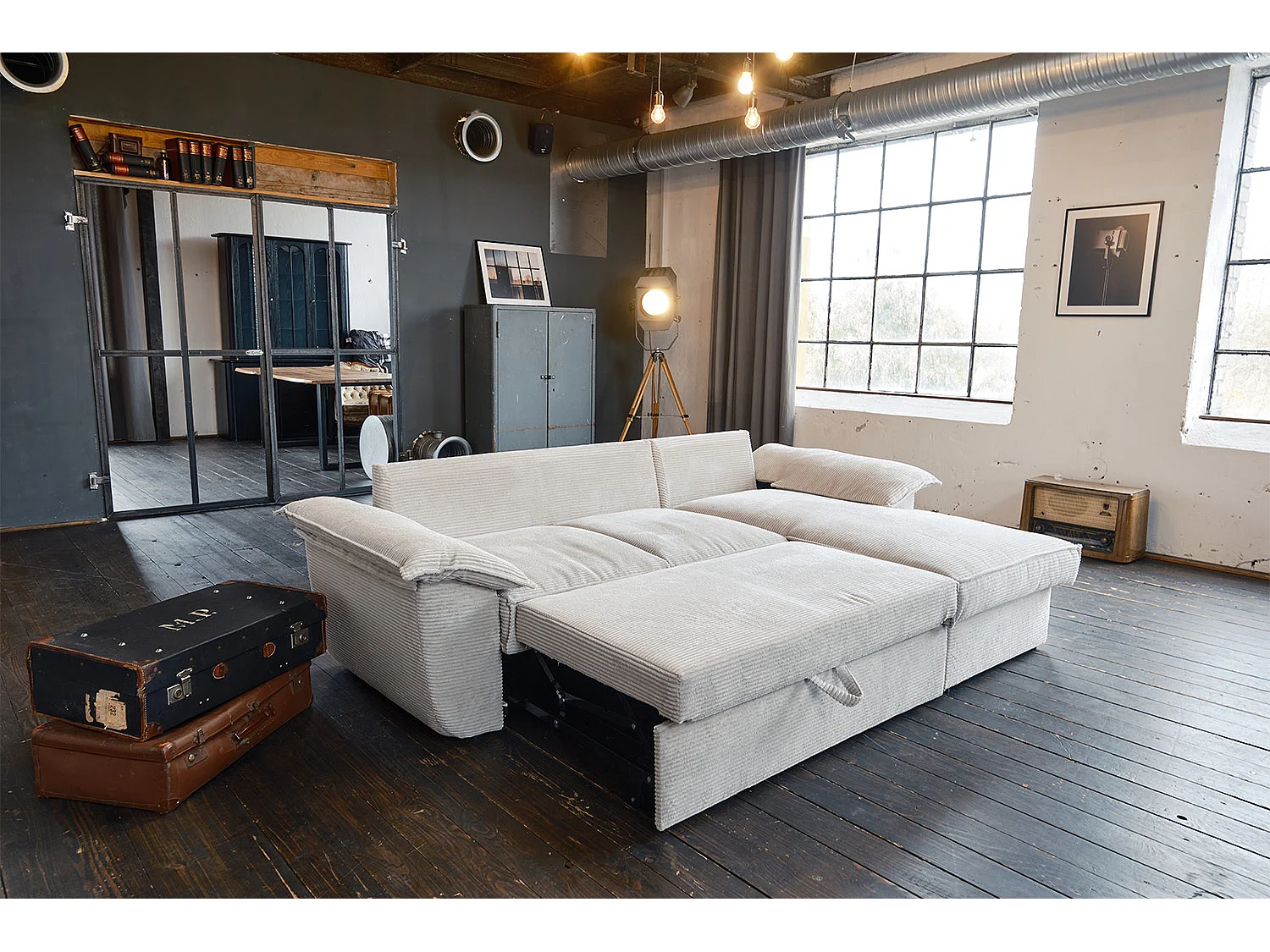 Canapé - blanc Velours côtelé - ASOKA