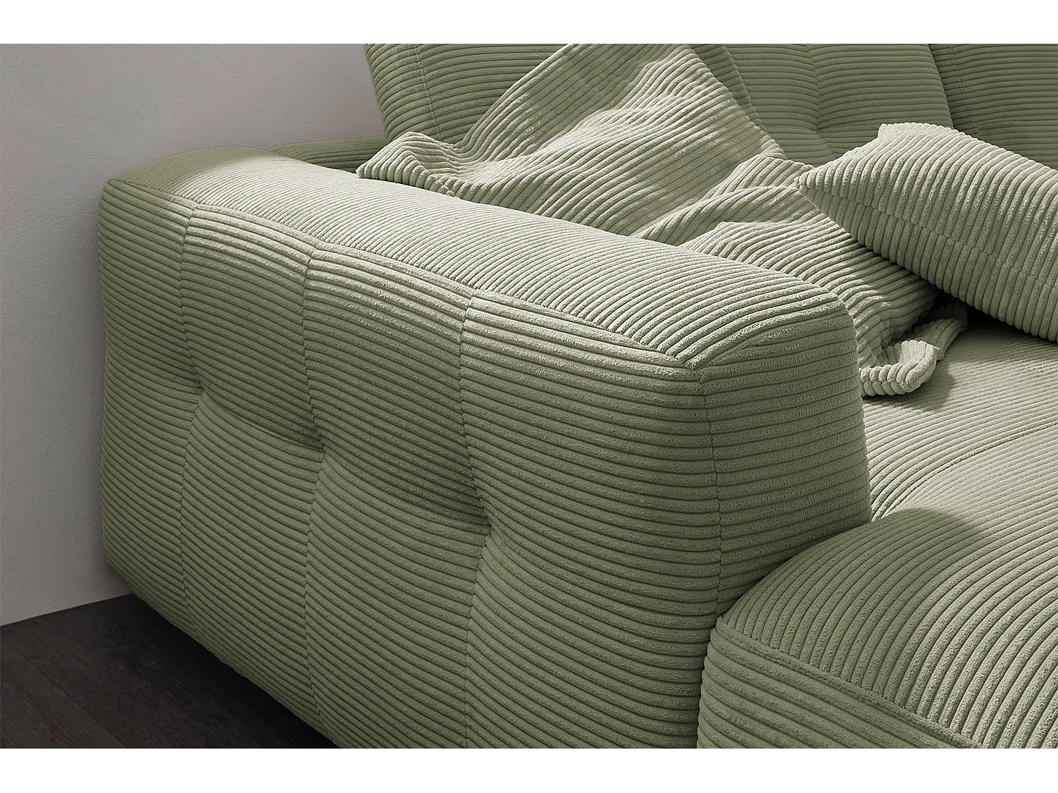 Ecksofa - Grün Cord - MIKA