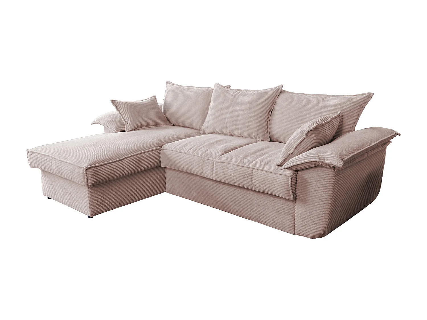 Ecksofa - Pink Cord - ASOKA