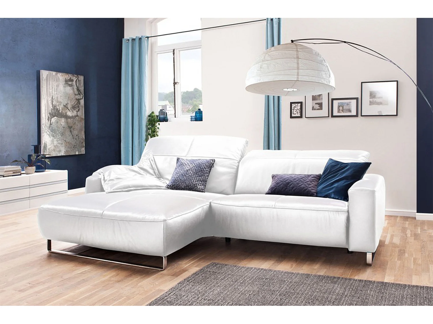 Sofá - blanco piel - YORK