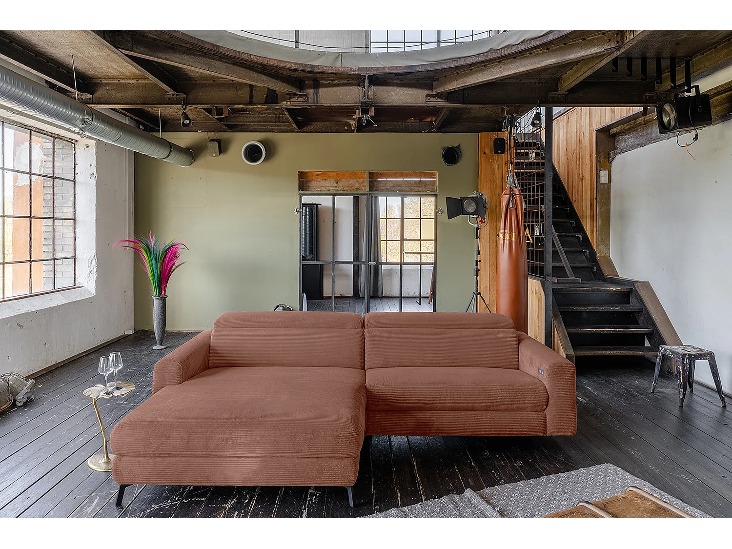 Hoekbank - Bruin Koord - LAISKA