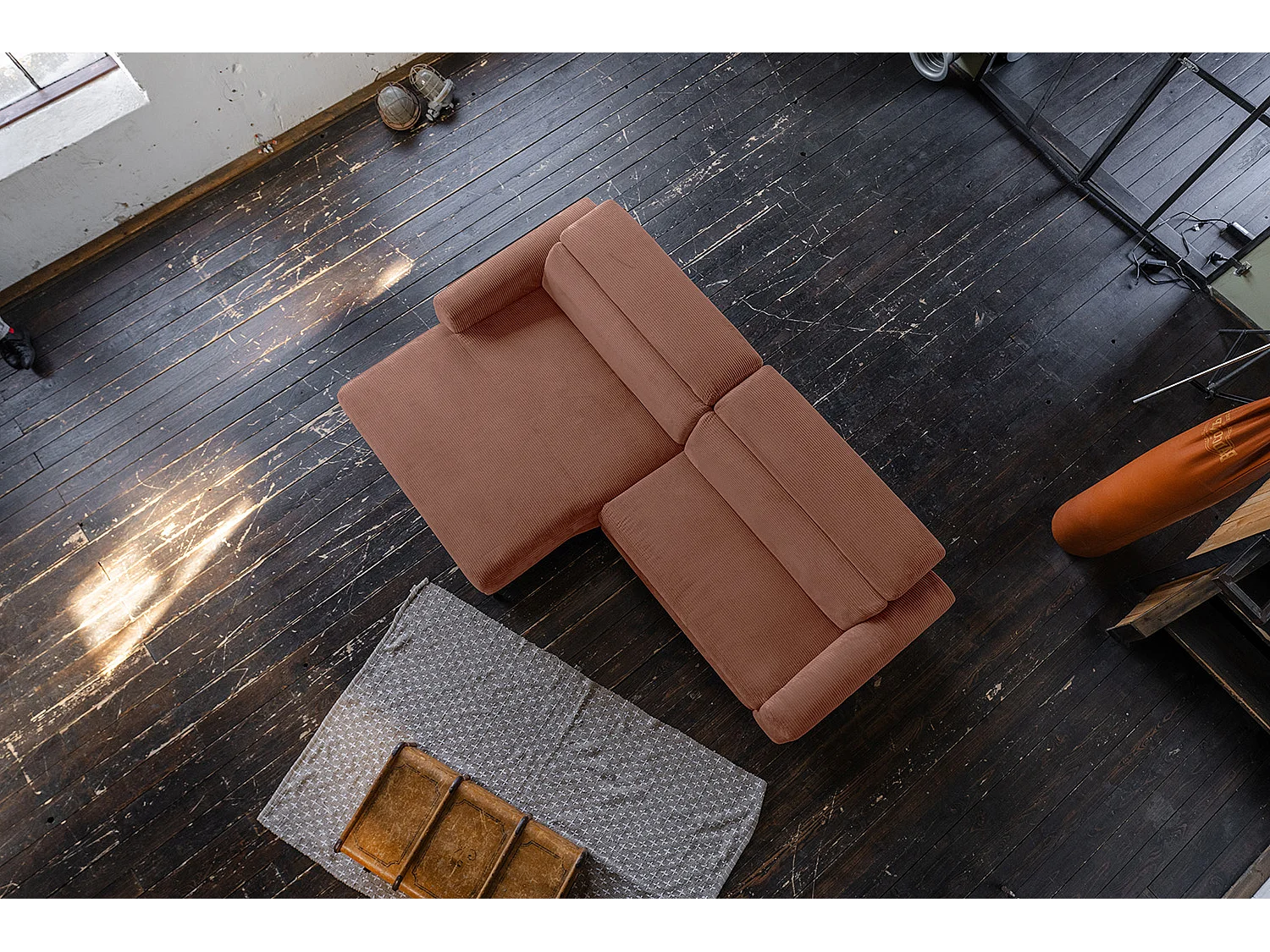 Hoekbank - Bruin Koord - LAISKA