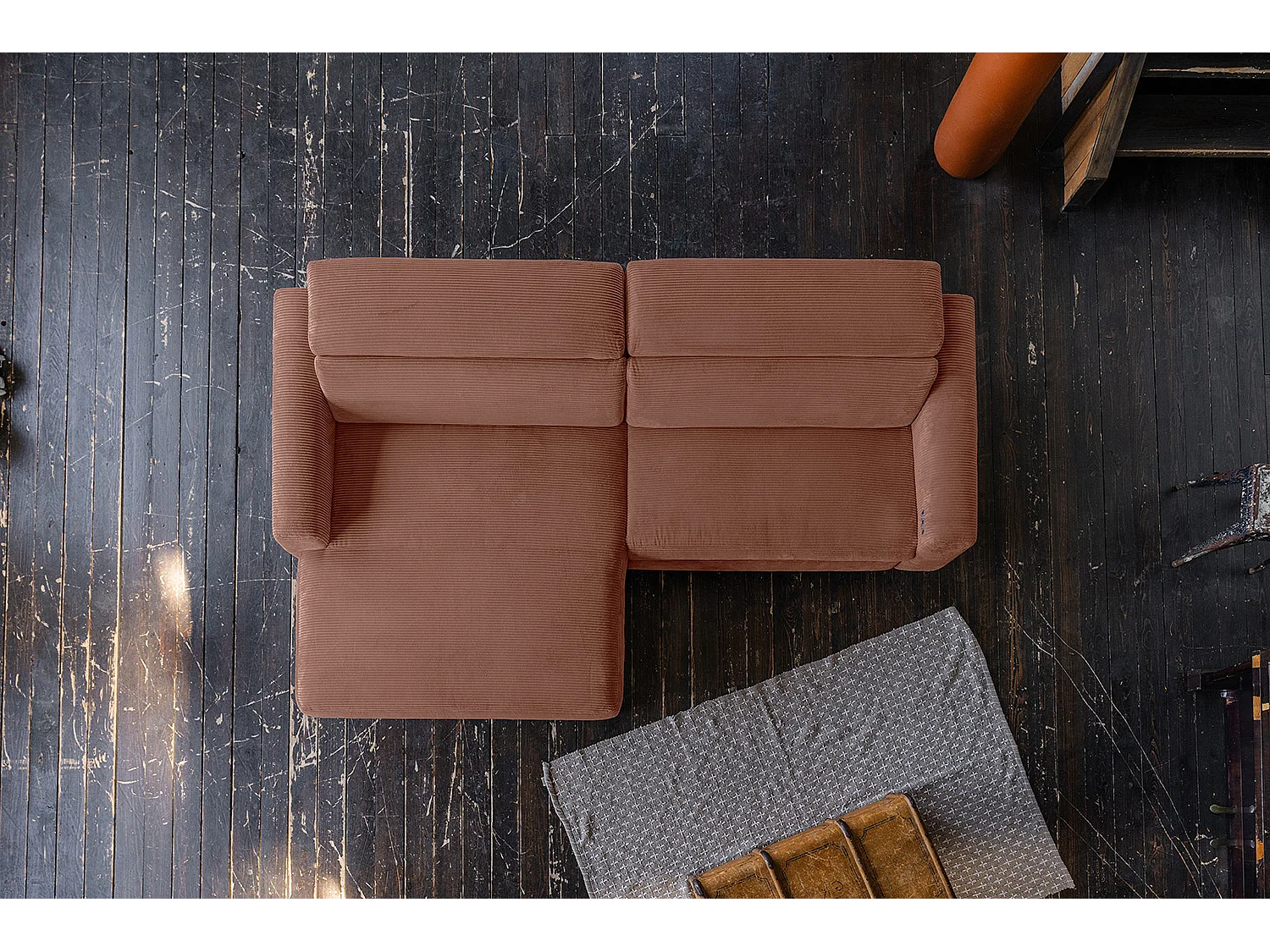 Hoekbank - Bruin Koord - LAISKA