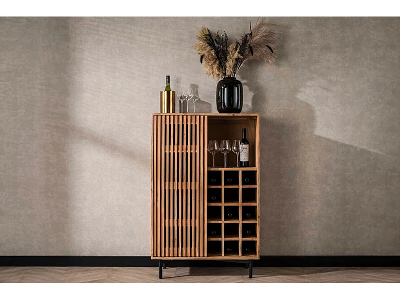 Weinschrank - Braun Holz - LOJA