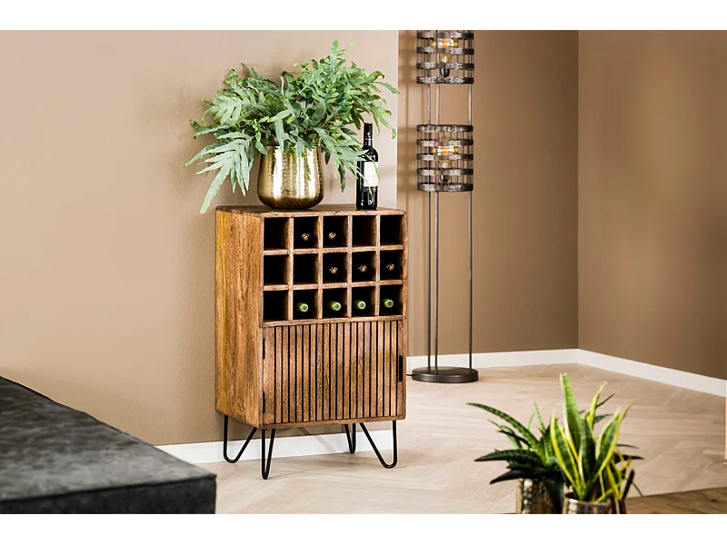 Weinschrank - Braun Holz - HORTA