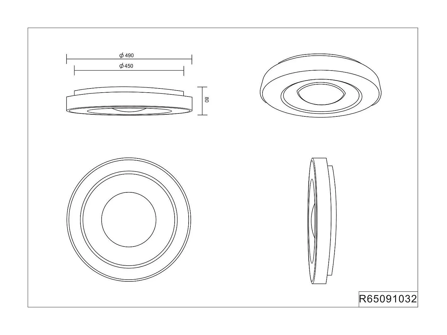 Plafoniera LED RGB effetto stelle, nero e cromo, 49x8 cm, Arco
