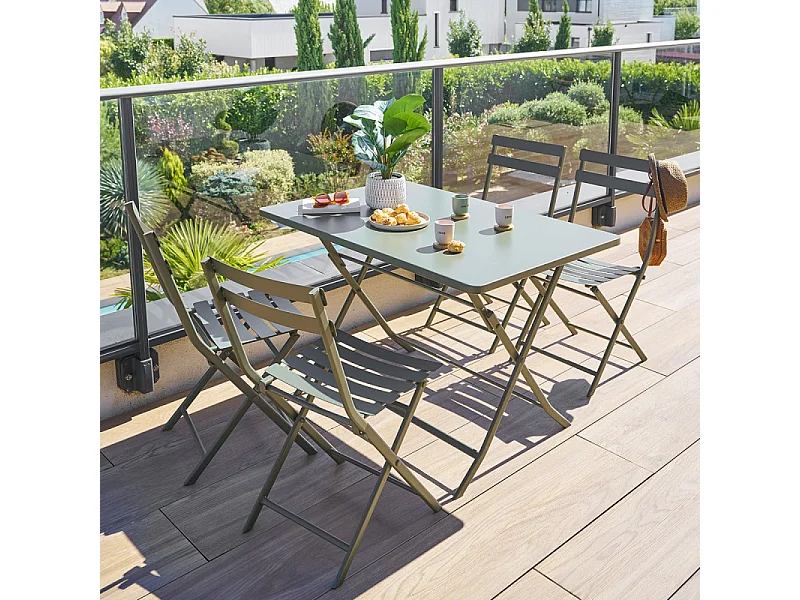 Table rectangulaire pliante Greensboro 4p laurier Hespéride
