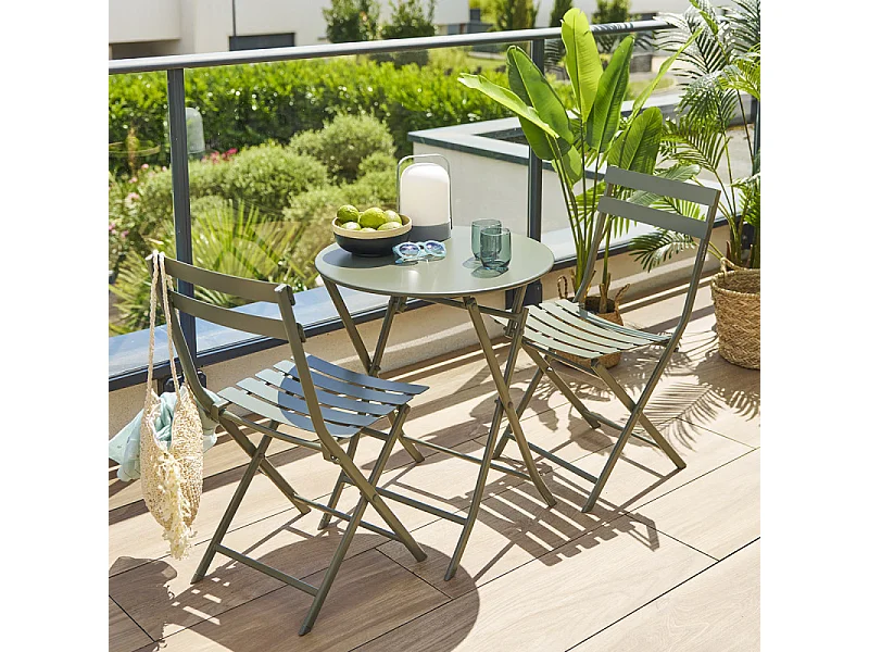 Table ronde pliante Greensboro 2p laurier Hespéride