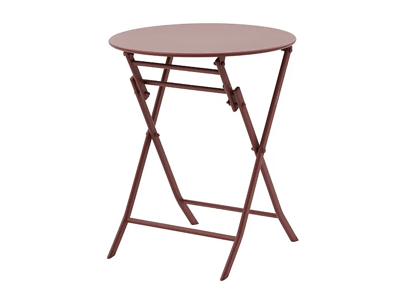 Table ronde pliante Greensboro 2p lie de vin Hespéride