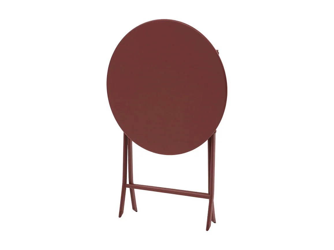 Table ronde pliante Greensboro 2p lie de vin Hespéride