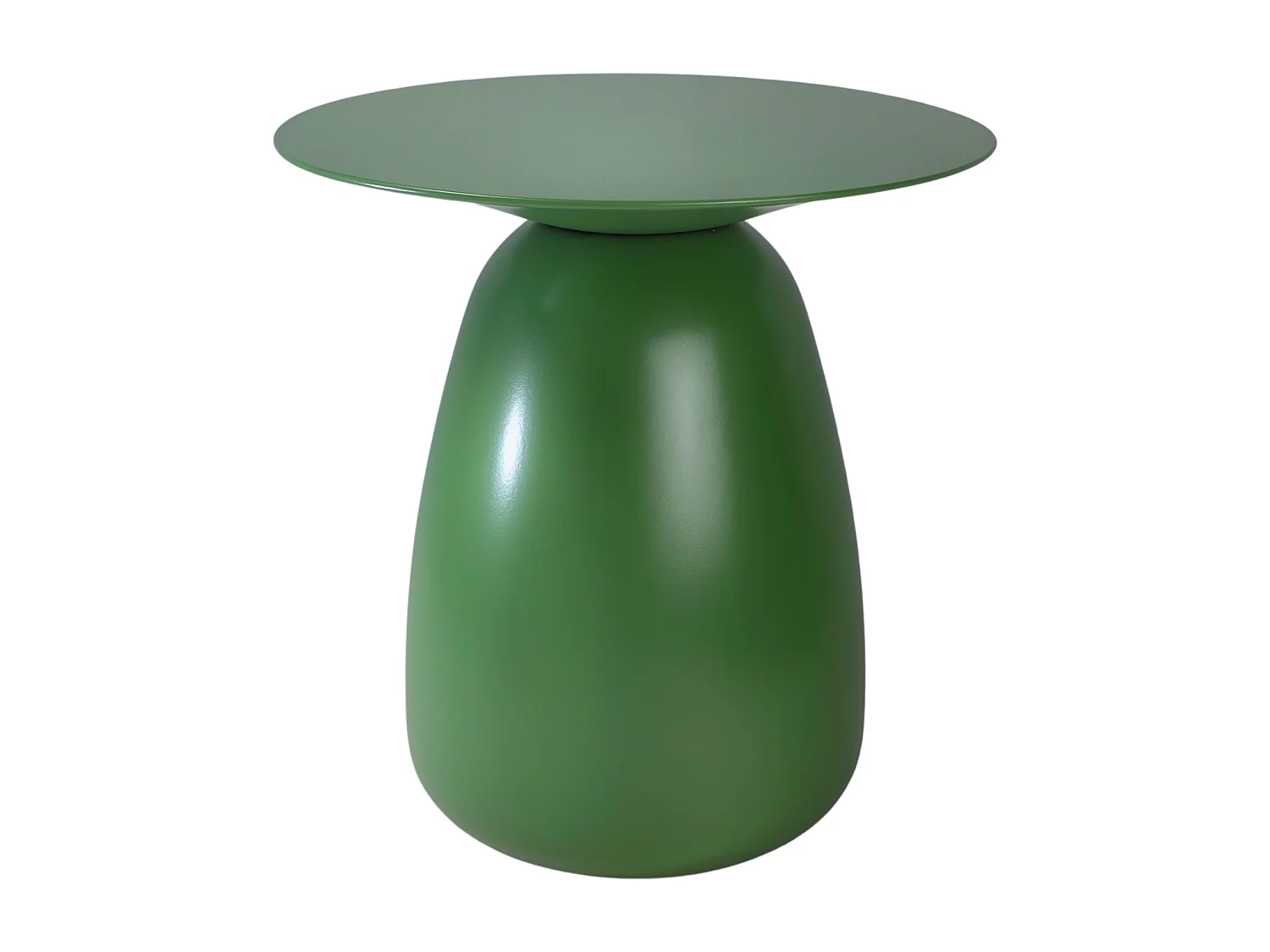 Stolik drewniany różne kolory Kayani Baobab 34, śr. 32,5 cm, groszkowa zieleń