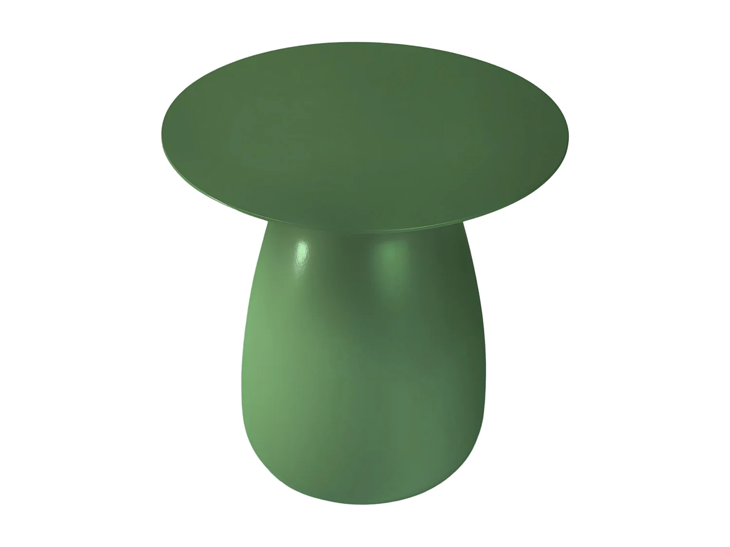 Stolik drewniany różne kolory Kayani Baobab 34, śr. 32,5 cm, groszkowa zieleń