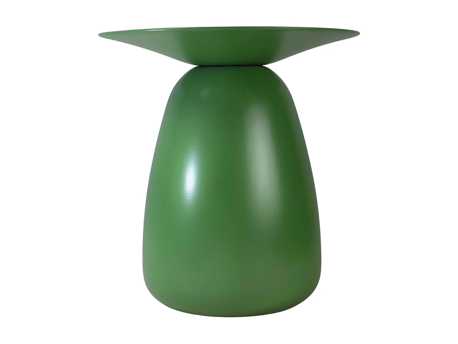 Stolik drewniany różne kolory Kayani Baobab 34, śr. 32,5 cm, groszkowa zieleń