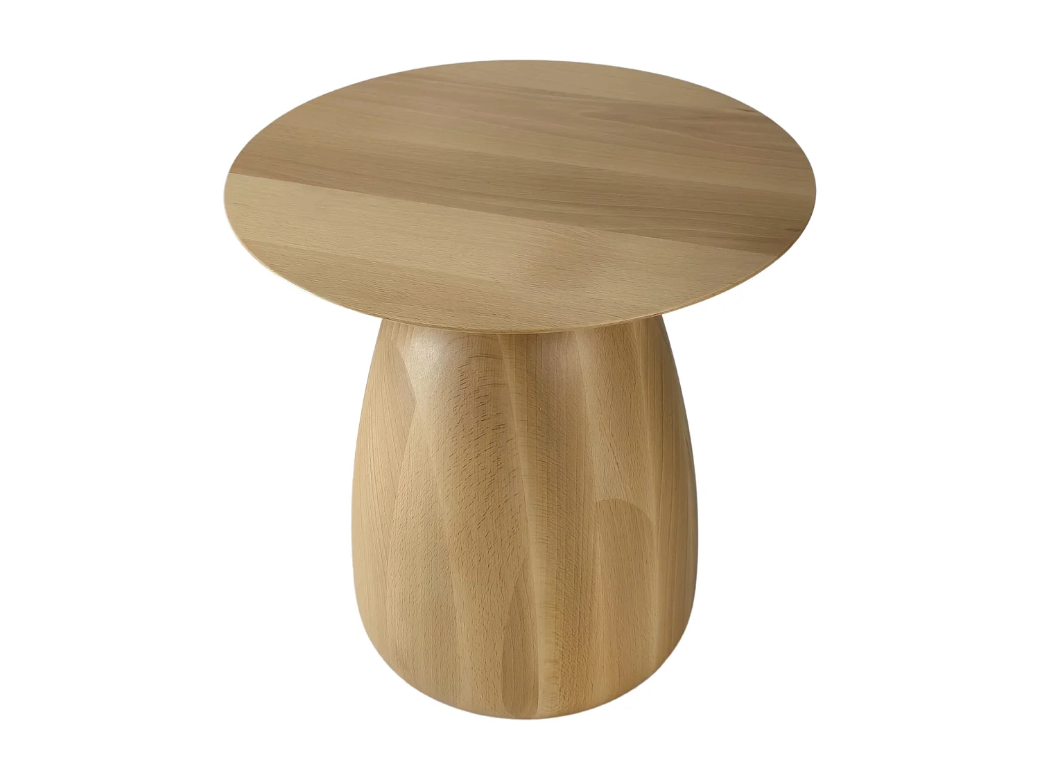 Stolik drewniany różne kolory Kayani Baobab 34, śr. 32,5 cm, lakier naturalny
