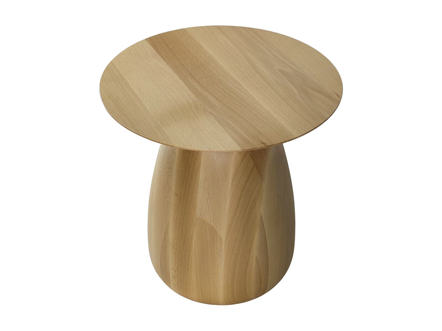 Stolik drewniany różne kolory Kayani Baobab 34, śr. 32,5 cm, lakier naturalny
