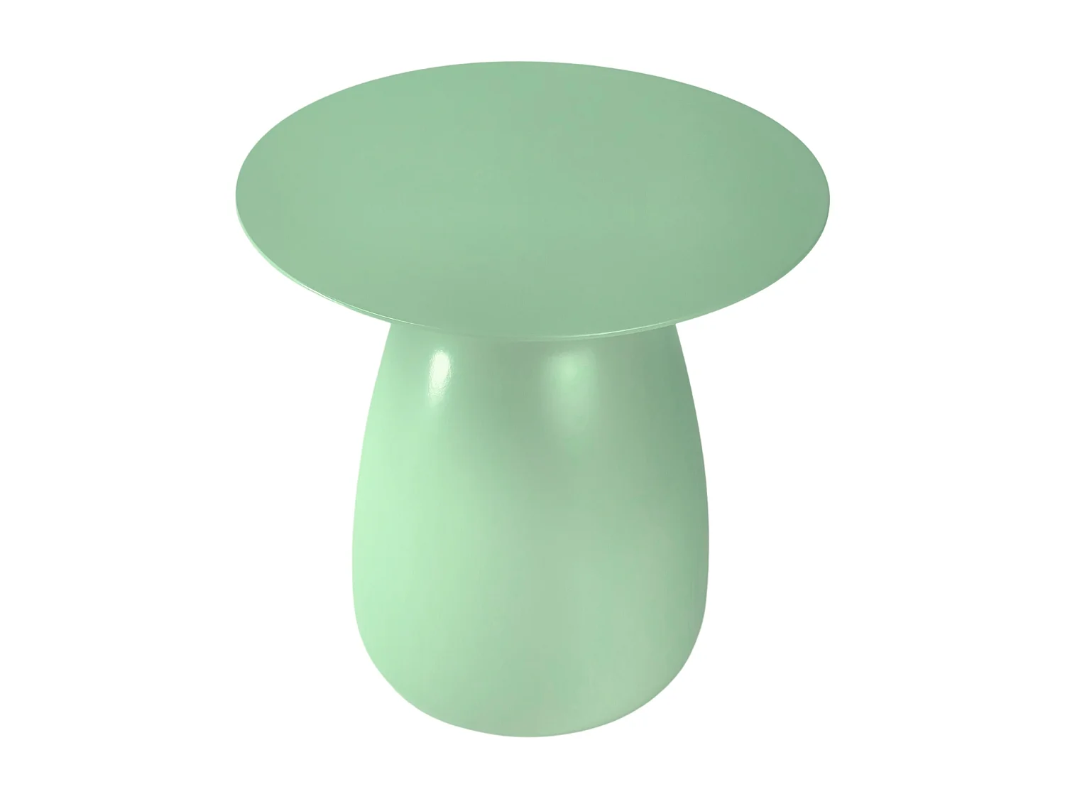 Stolik drewniany różne kolory Kayani Baobab 34, śr. 32,5 cm, pudrowa zieleń