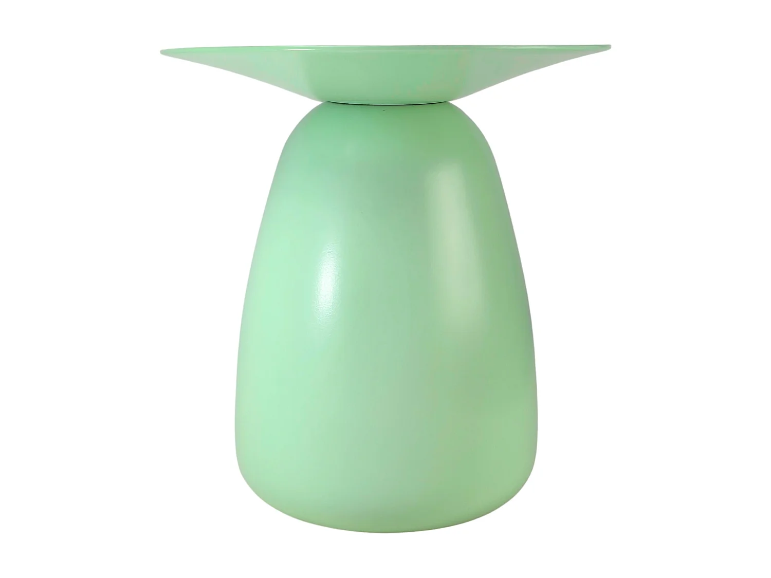 Stolik drewniany różne kolory Kayani Baobab 34, śr. 32,5 cm, pudrowa zieleń