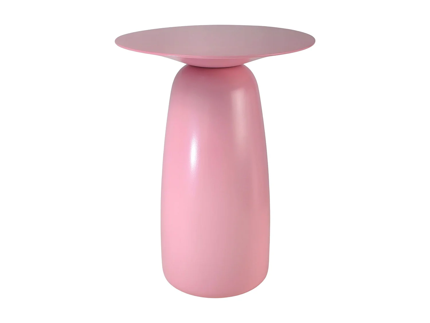 Stolik drewniany różne kolory Kayani Baobab 44, śr. 32,5 cm, pudrowy róż