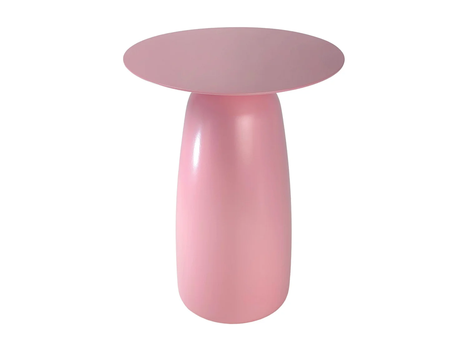 Stolik drewniany różne kolory Kayani Baobab 44, śr. 32,5 cm, pudrowy róż
