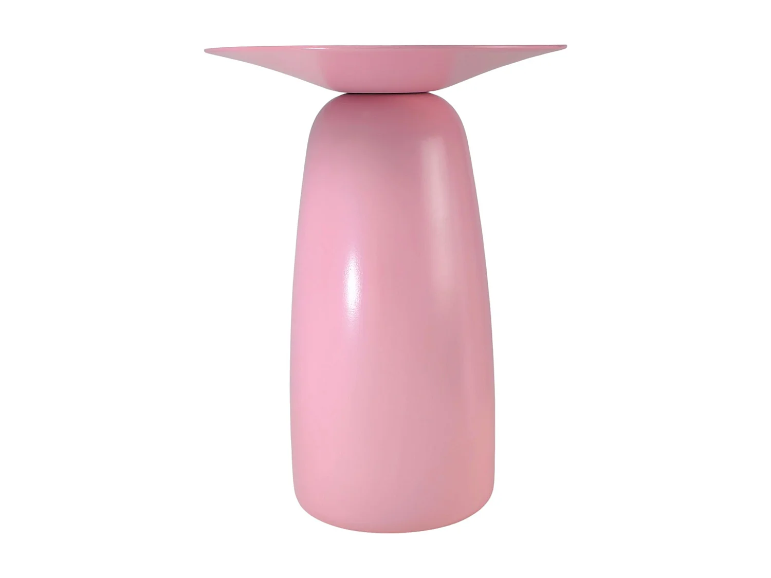 Stolik drewniany różne kolory Kayani Baobab 44, śr. 32,5 cm, pudrowy róż