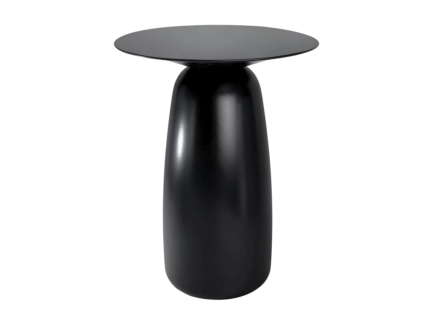 Stolik drewniany różne kolory Kayani Baobab 44, śr. 32,5 cm, czarny