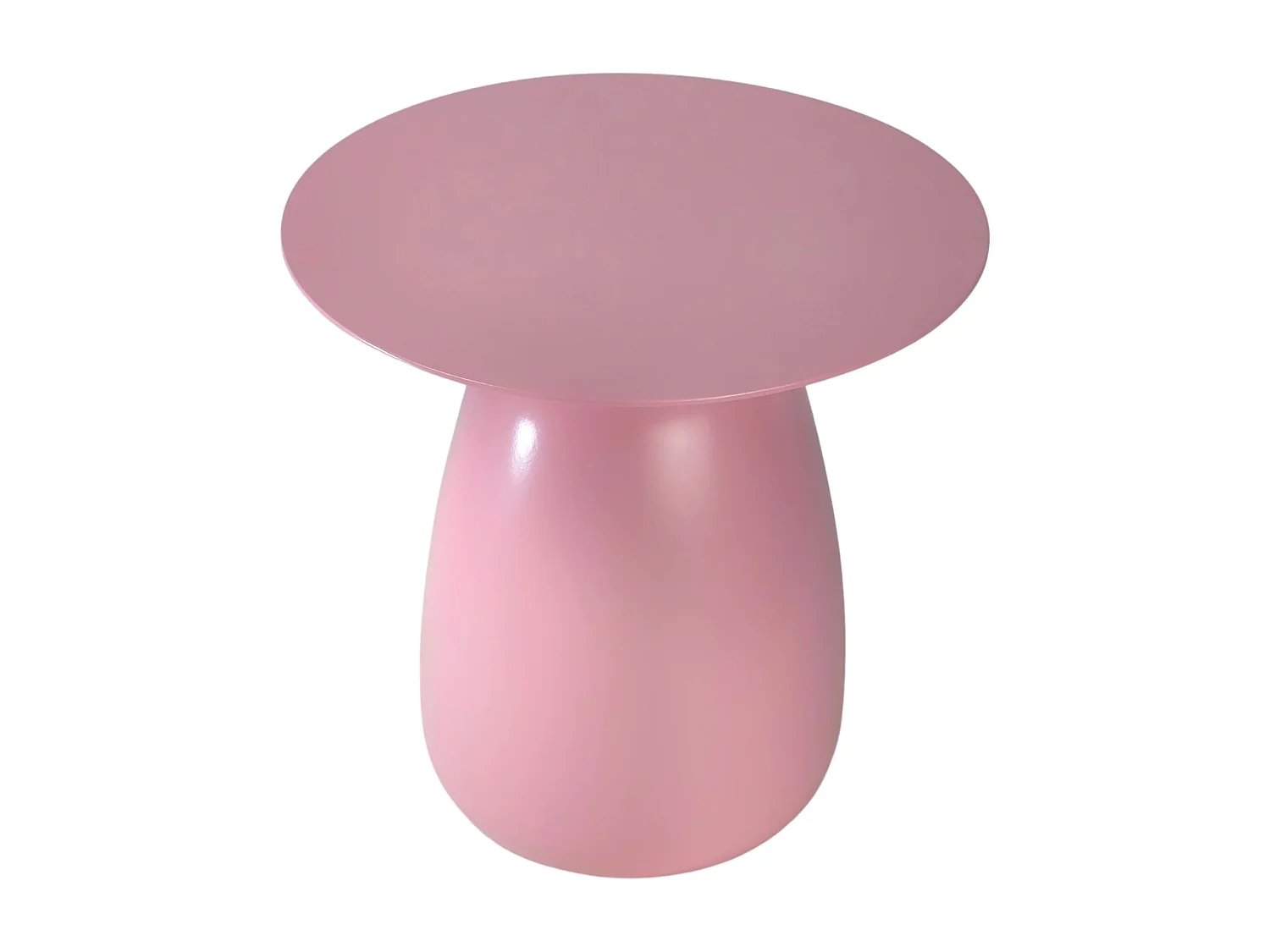 Stolik drewniany różne kolory Kayani Baobab 34, śr. 32,5 cm, pudrowy róż