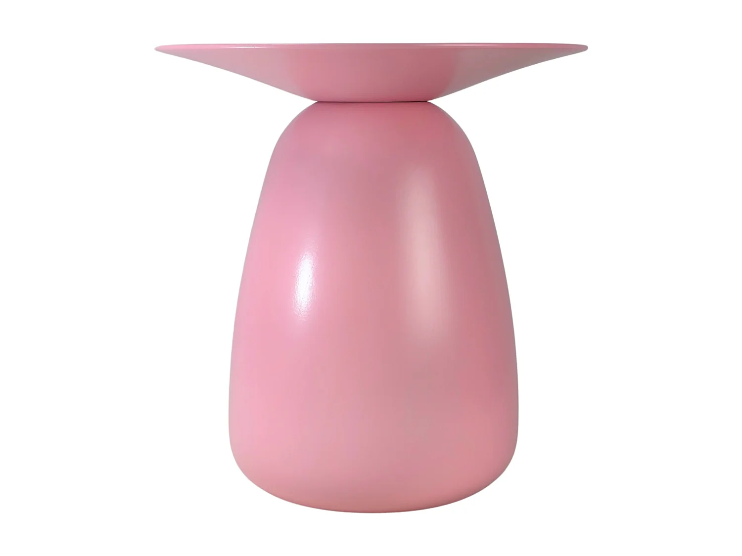 Table d'appoint / Table de nuit en bois de hêtre Kayani Baobab34, hauteur 34 cm / Rose poudré