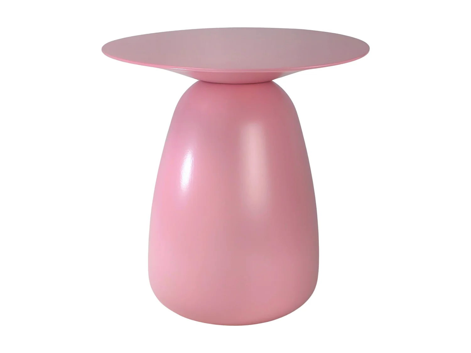Table d'appoint / Table de nuit en bois de hêtre Kayani Baobab34, hauteur 34 cm / Rose poudré