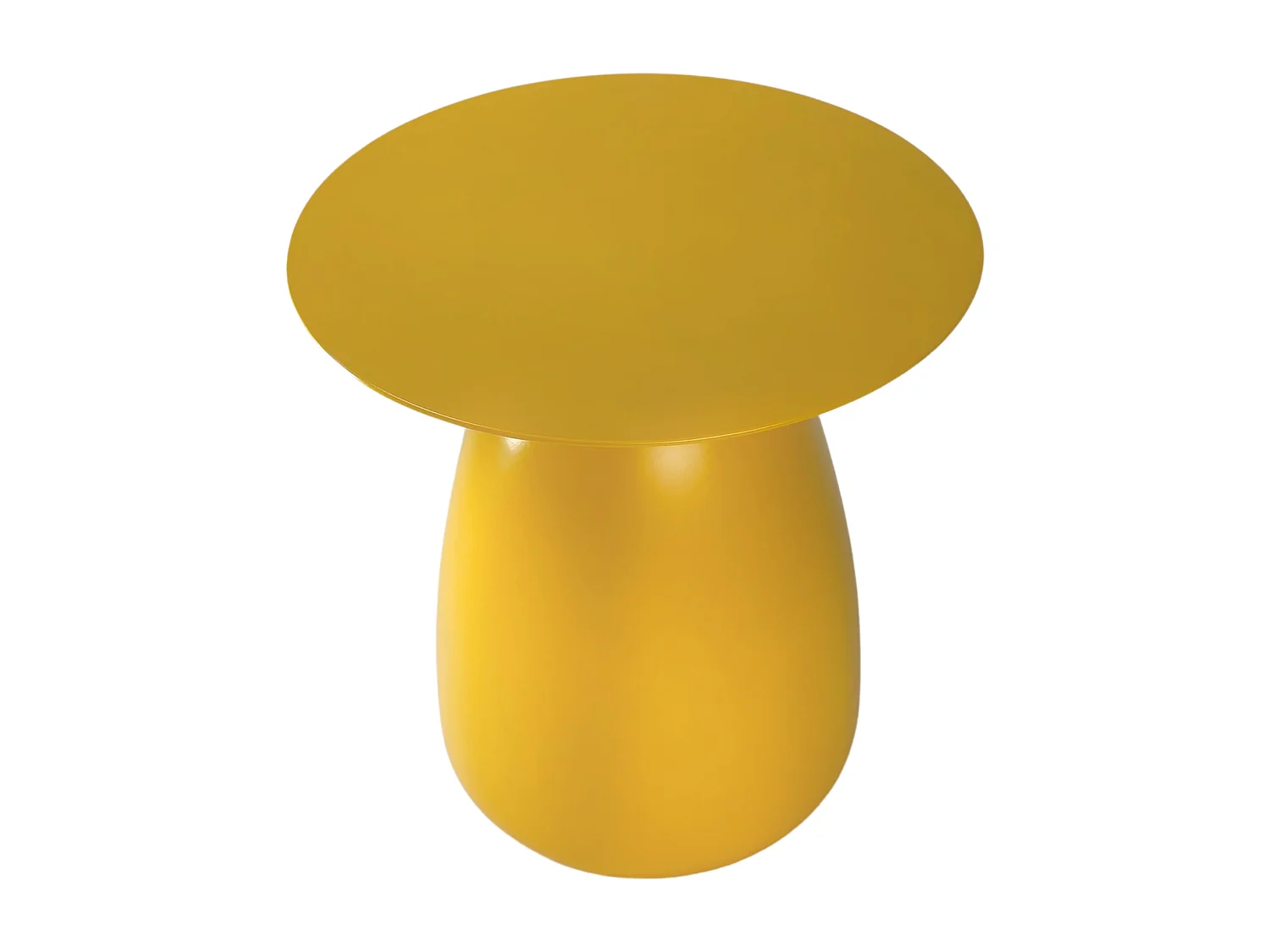 Stolik drewniany różne kolory Kayani Baobab 34, śr. 32,5 cm, żółty