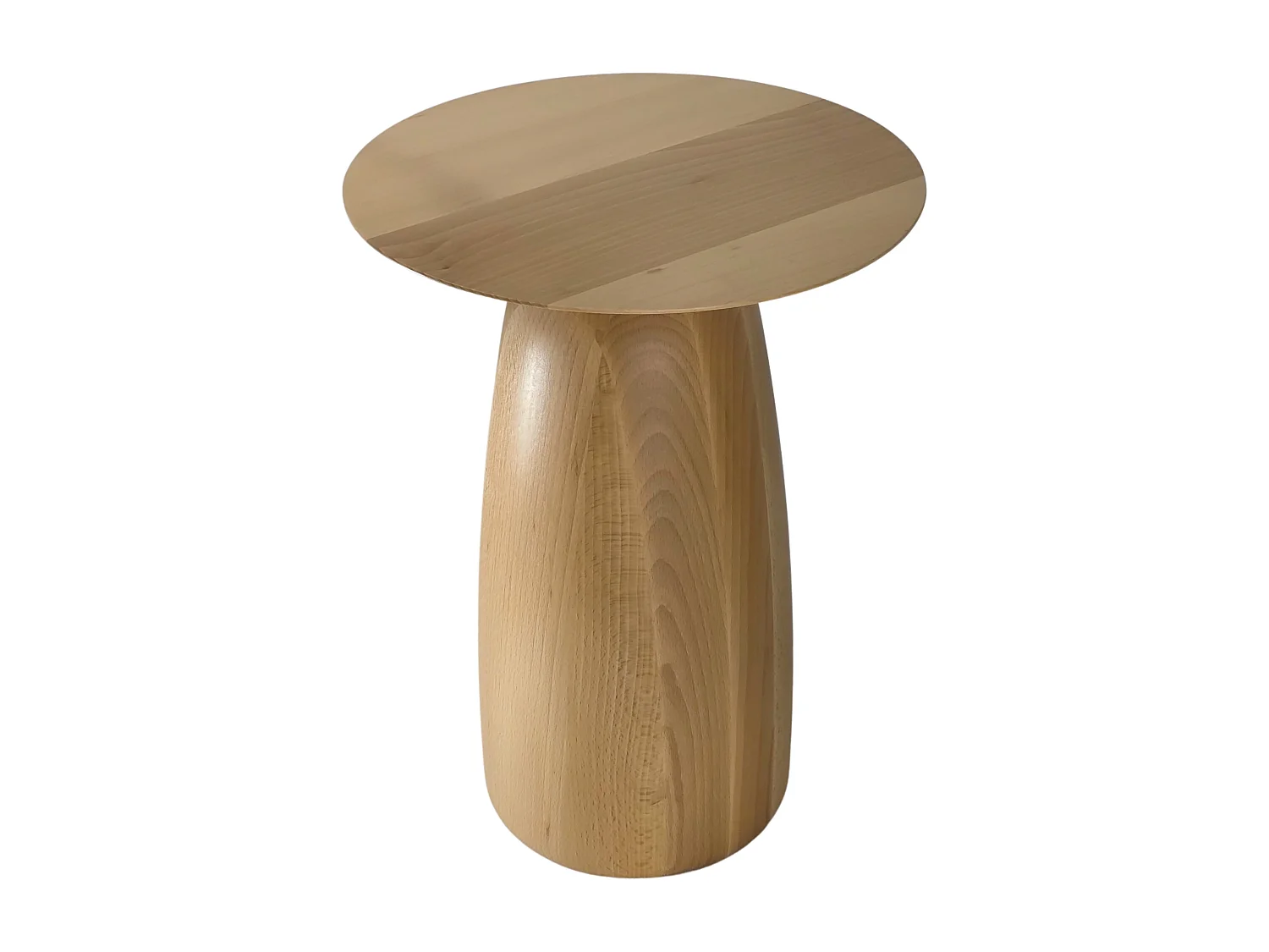 Stolik drewniany różne kolory Kayani Baobab 44, śr. 32,5 cm, lakier naturalny
