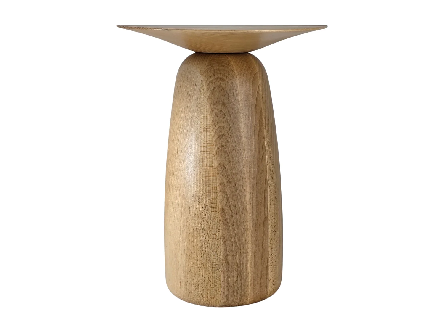 Table d'appoint / Table de nuit en bois de hêtre Kayani Baobab44, hauteur 44 cm / Naturelle
