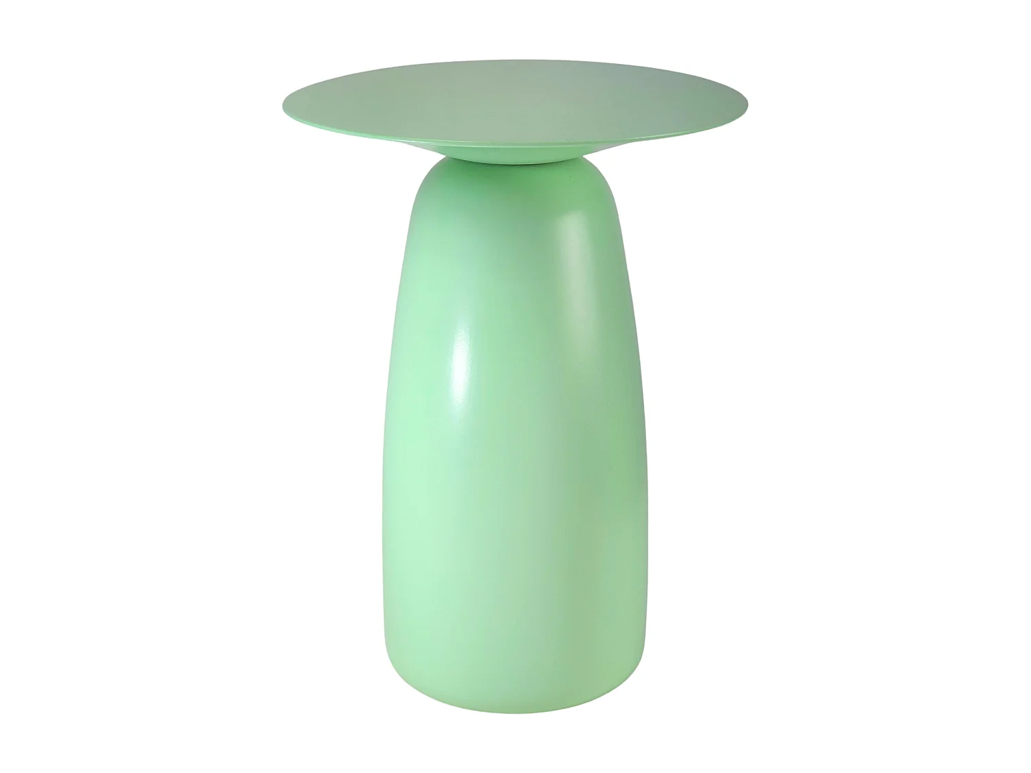 Stolik drewniany różne kolory Kayani Baobab 44, śr. 32,5 cm, pudrowa zieleń