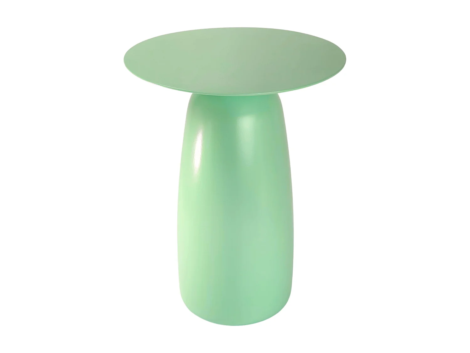 Stolik drewniany różne kolory Kayani Baobab 44, śr. 32,5 cm, pudrowa zieleń