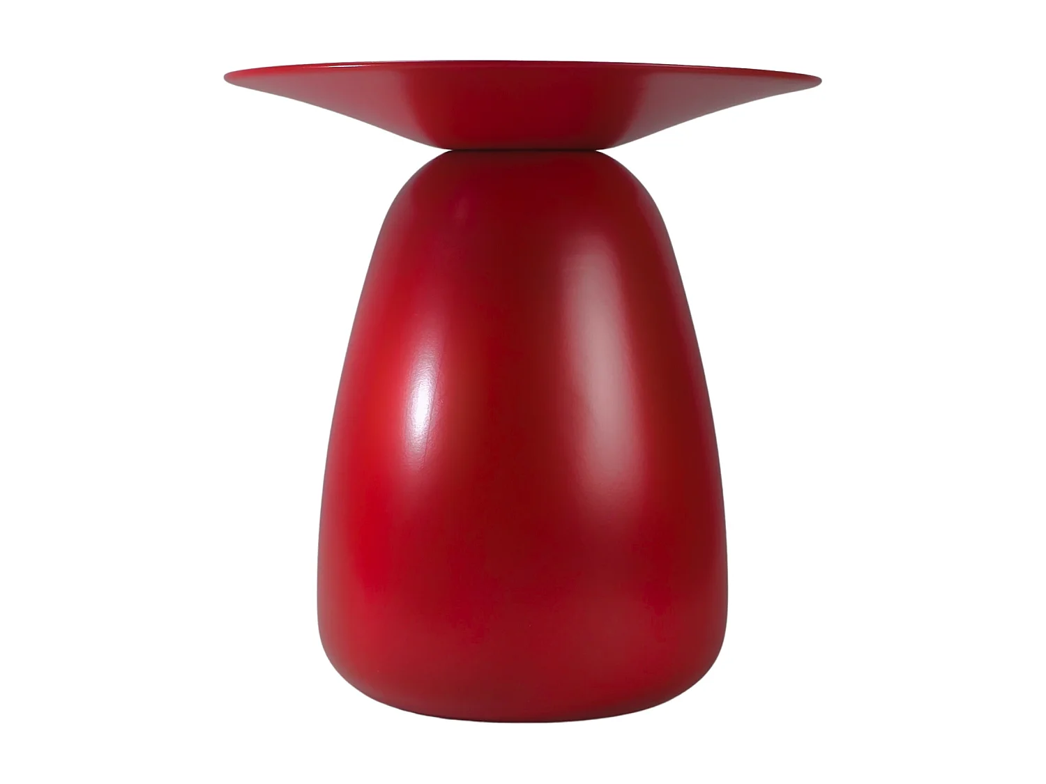 Stolik drewniany różne kolory Kayani Baobab 34, śr. 32,5 cm, bordowy